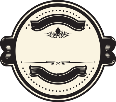 Hand Drawn vintage logo in flat line art style png