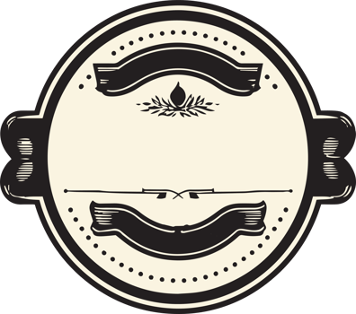 Hand Drawn vintage logo in flat line art style png