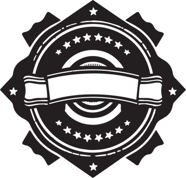 Hand Drawn vintage logo in flat line art style png