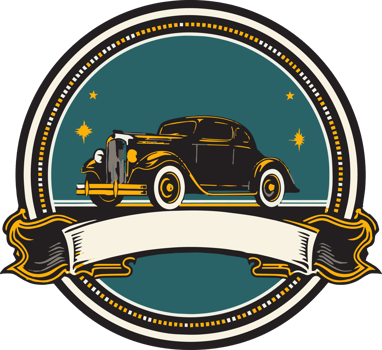 Hand Drawn vintage logo in flat line art style png