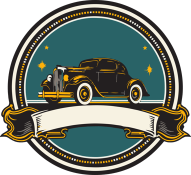 Hand Drawn vintage logo in flat line art style png