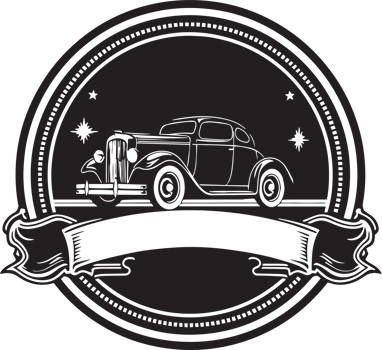 Hand Drawn vintage logo in flat line art style png