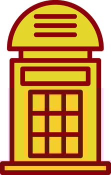 Phone booth Vector Icon Design