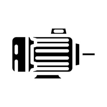 electric motor electrical engineer glyph icon vector illustration