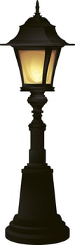 Street lamp.Flashlight.Old style street light. vector