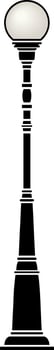 Street lamp.Flashlight.Old style street light. vector