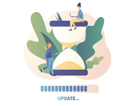 System update concept. Modern flat cartoon style. Vector illustration