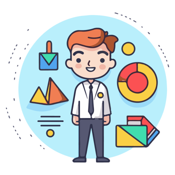 cute businessman icon png