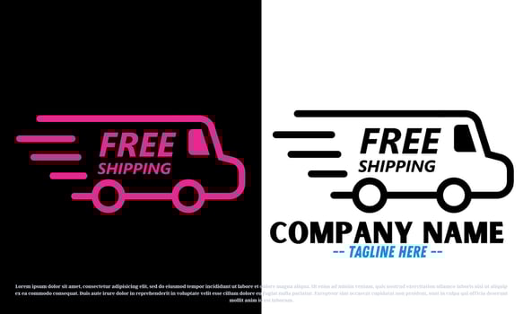 Free delivery logo design vector