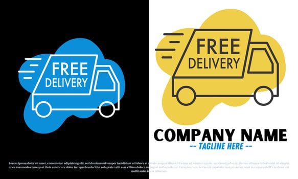 Free delivery logo design vector