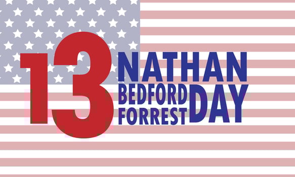 nathan bedford forrest day greeting design vector
