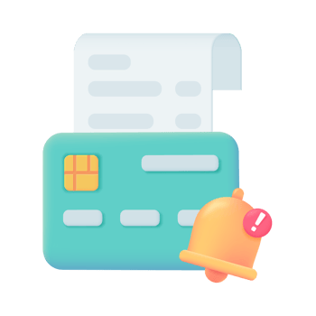 3d credit card icon. Online payment. Cashless society for shopping. 3D illustration. png