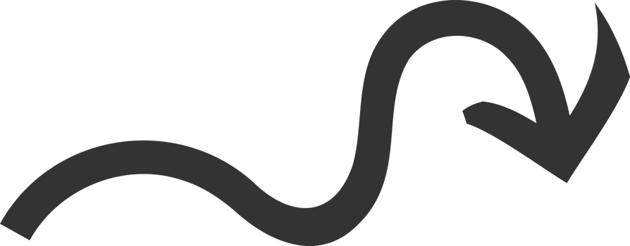 Black zick zack arrow and pointer illustration. Curved direction arrow. A right arrow is isolated png