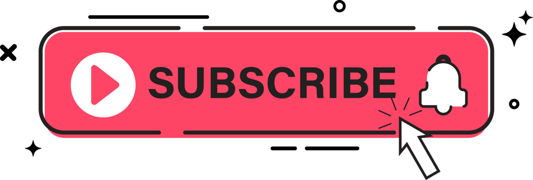 Stylish red color button for social media posts. Subscribe button with red color. Subscribe button flat design collection. png
