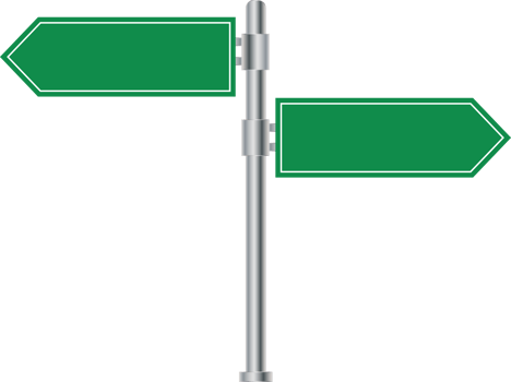 Stylish direction signs. Blank billboard design. Colorful traffic signs. Green advertising sign. png