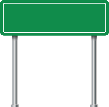 Blank advertising billboard. Road sign. Green road signs. Blank road billboard. Colorful traffic signs. png