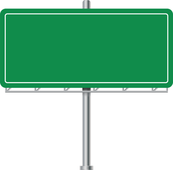 Green road sign and blank road billboard. Blank advertising billboard. Road sign. Direction sign design. png