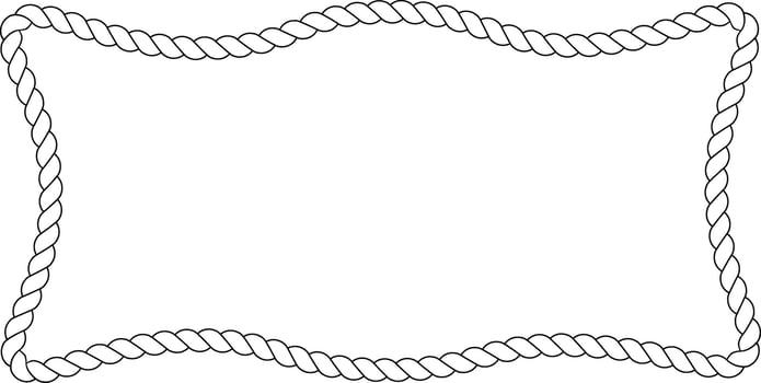 rope frame with copy space for text or design vector