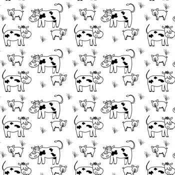 Piglet and bull background. png