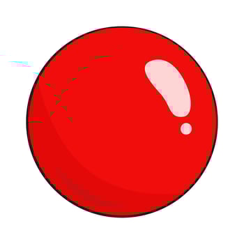 Red ball. Cartoon vector