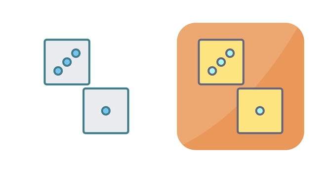 Unique Dice Vector Icon