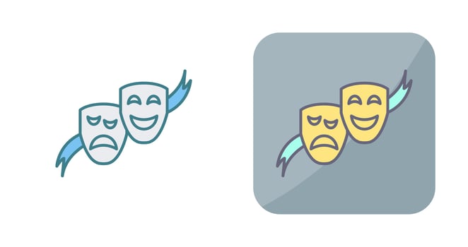 Theater Masks Vector Icon