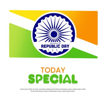 26th January, Republic Day of India Special Offer Backgrounds. vector