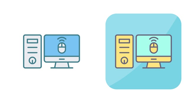 Desktop Computer Vector Icon