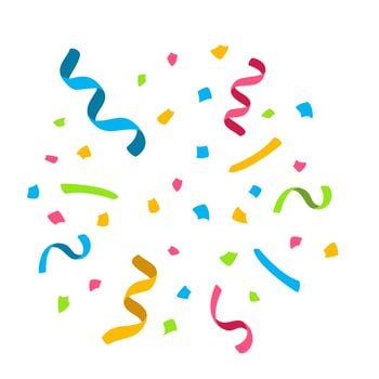 Colorful confetti. Cartoon vector