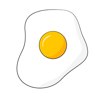 Fried egg. Cartoon vector