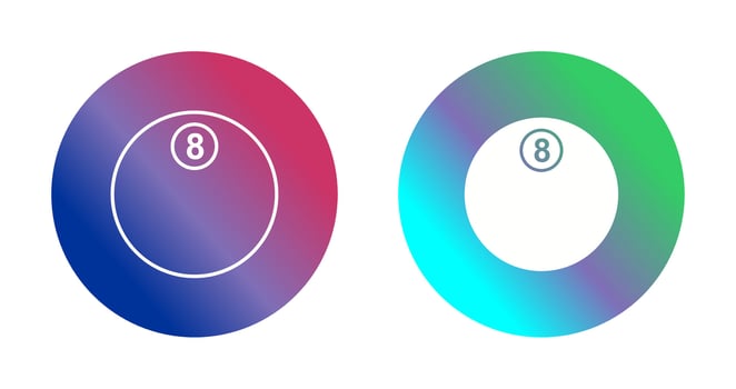 Unique Eight Ball Vector Icon