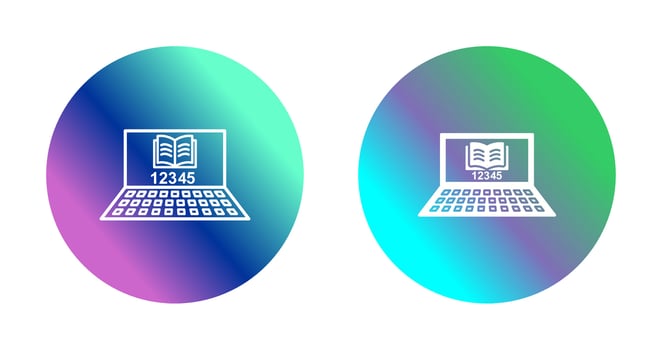 Unique Online Study Vector Icon