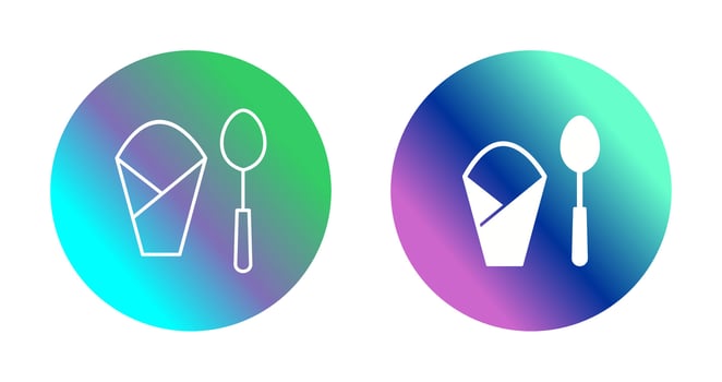 Spoon and Napkin Vector Icon