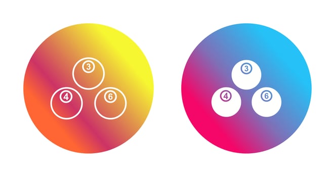 Unique Snooker Balls Vector Icon