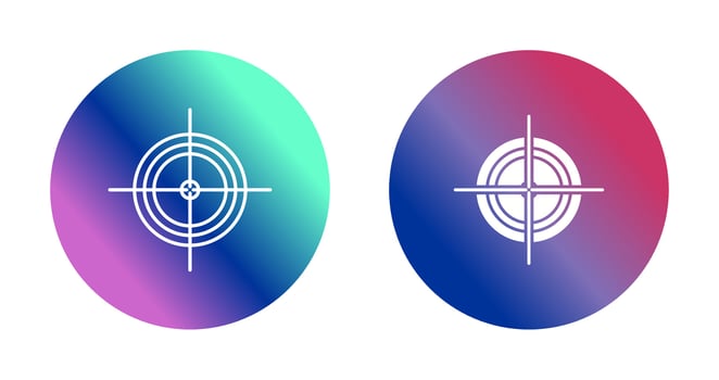 Unique Target Vector Icon