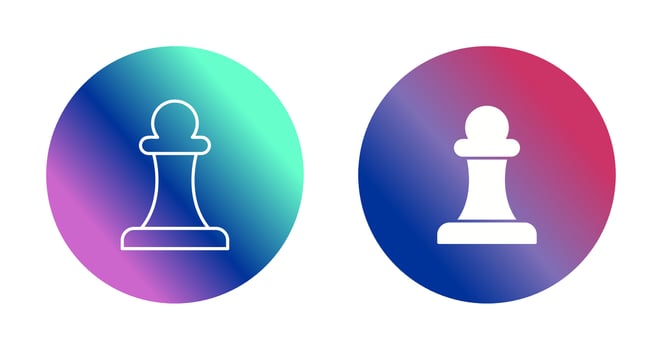 Unique Pawn Vector Icon