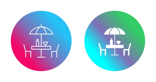 Unique Cafe Table Vector Icon