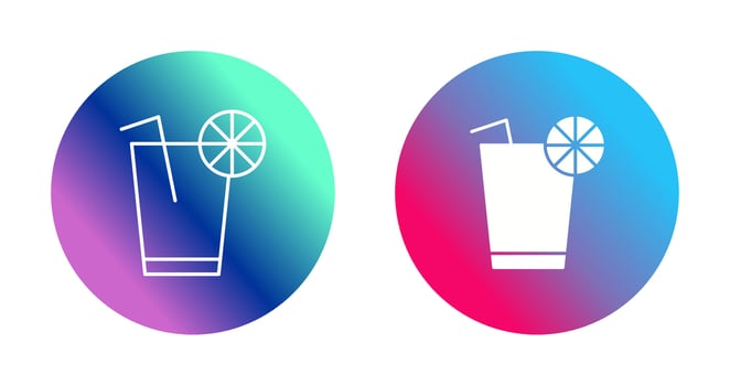 Unique Lemon Juice Vector Icon