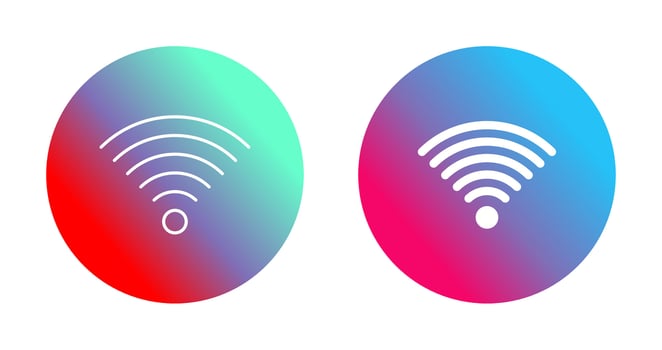 Signal on User Vector Icon