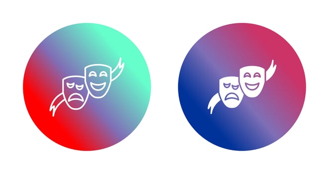 Theater Masks Vector Icon