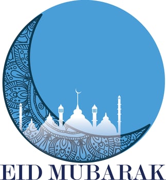 Islamic Traditions Eid Mubarak Festivities vector