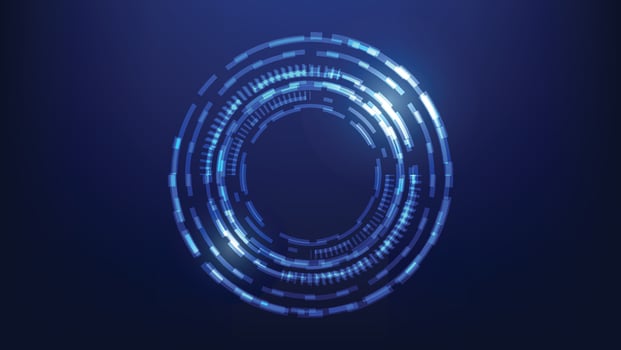 Hi tech circle digital HUD screen for modern graphic design. futuristic technology background concept vector
