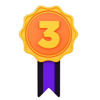 3d illustration medals, ribbon badge object png