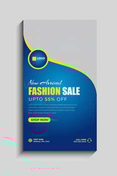 Fashion Sale Social Media Story Template vector