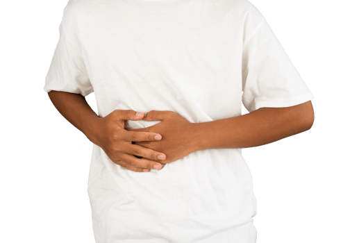 man holding sick stomach isolated png