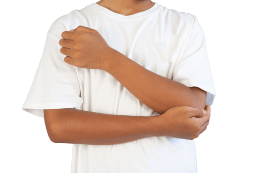 person with elbow pain isolated png