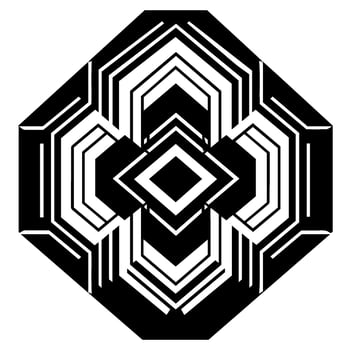 Geometric illusion abstract graphic design vector
