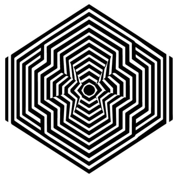 Geometric illusion abstract graphic design vector