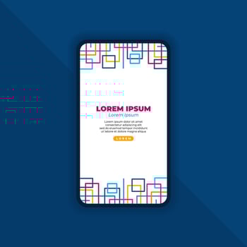 Abstract Mobile Landing Page Design vector