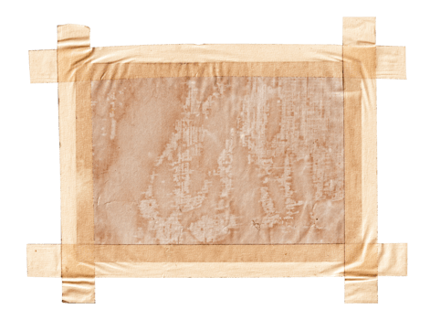 Old paper texture with adhesive isolated png